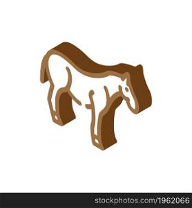 horse animal isometric icon vector. horse animal sign. isolated symbol illustration. horse animal isometric icon vector illustration