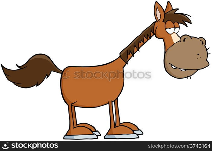 Horse Cartoon Mascot Character