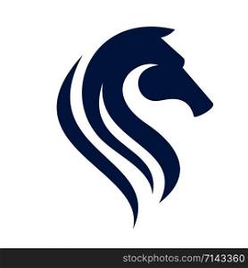 Horse head logo. Sport team or club mascot.