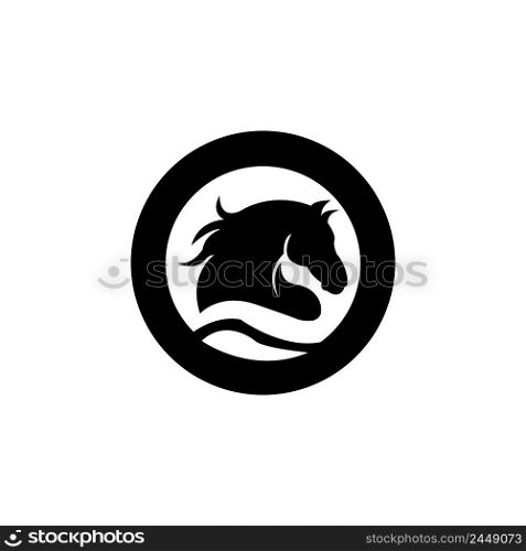 horse icon logo vector design template