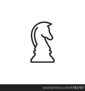 horse knight chess line  icon vector illustration design template