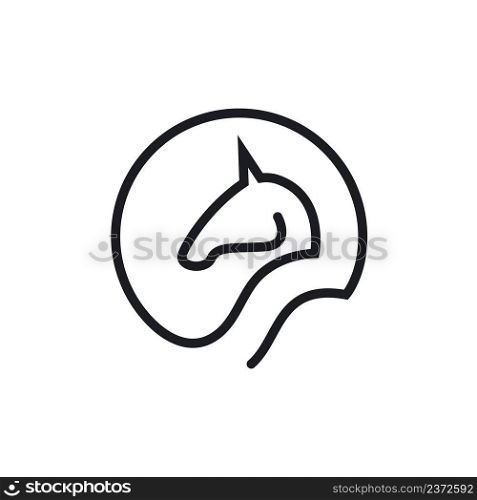 horse line icon vector illustration design template