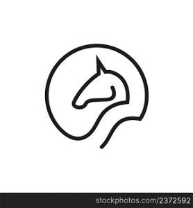 horse line icon vector illustration design template
