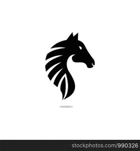 Horse logo design. Stylish graphic template design for company farm race.