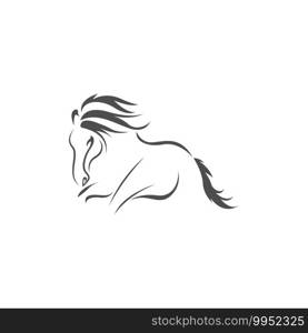 Horse logo icon design template vector illustration