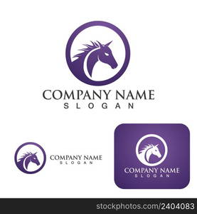 Horse Logo Template Vector icon illustration design