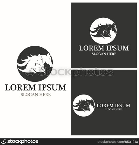 Horse Logo Template Vector icon illustration design