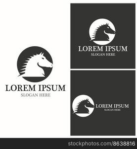 Horse Logo Template Vector icon illustration design