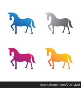 Horse logo template vector icon set