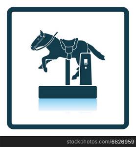 Horse machine icon. Shadow reflection design. Vector illustration.
