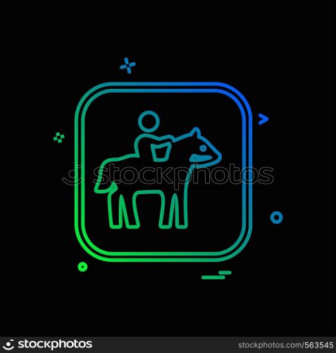 Horse riding icon design vector
