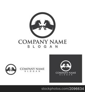 Horse shoes black logo and symbols vector