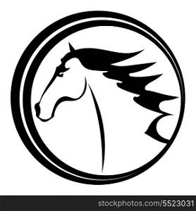 Horse tattoo character in a circle