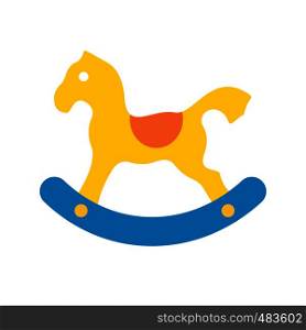 Horse toy flat icon isolated on white background. Horse toy flat icon