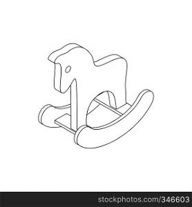 Horse toy icon in isometric 3d style isolated on white background. Horse toy icon, isometric 3d style