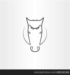 horse vector black icon symbol design