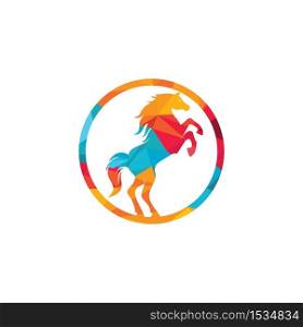 Horse vector logo design. Horse racing logo design.