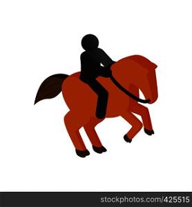 Horseback riding isometric 3d icon on a white background. Horseback riding isometric 3d icon