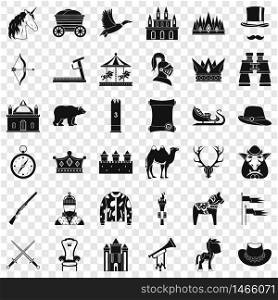Horsemanship icons set. Simple style of 36 horsemanship vector icons for web for any design. Horsemanship icons set, simple style