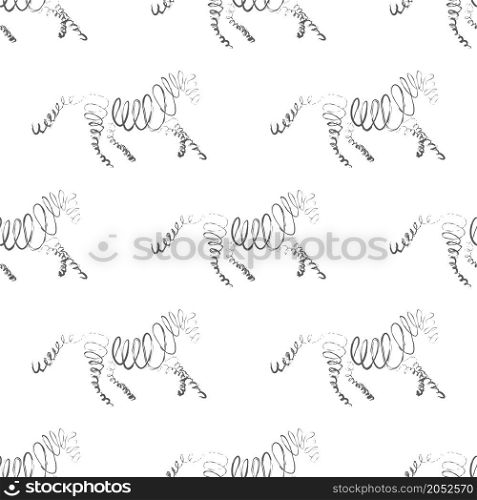Horses seamless pattern Vector Illustration
