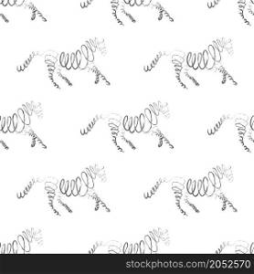 Horses seamless pattern Vector Illustration