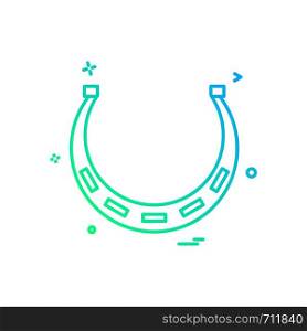 horseshoe icon design vector