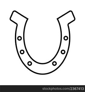 Horseshoe icon. Illustration horse shoes symbol. Sign emblem good luck vector.