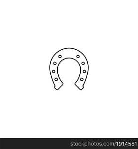 Horseshoe icon vector illustration design logo template.