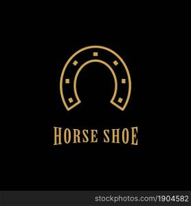 Horseshoe logo icon vector flat design