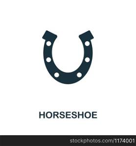 Horseshoe vector icon illustration. Creative sign from farm icons collection. Filled flat Horseshoe icon for computer and mobile. Symbol, logo vector graphics.. Horseshoe vector icon symbol. Creative sign from farm icons collection. Filled flat Horseshoe icon for computer and mobile