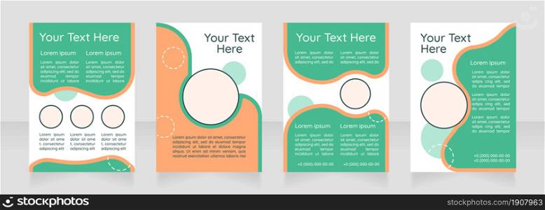Horticulture blank brochure layout design. Growing vegetables. Vertical poster template set with empty copy space for text. Premade corporate reports collection. Editable flyer paper pages. Horticulture blank brochure layout design