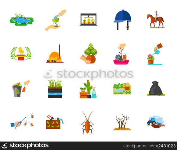 Horticulture icon set. Can be used for topics like planting, farming, gardening, ranch