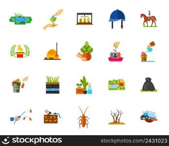 Horticulture icon set. Can be used for topics like planting, farming, gardening, ranch