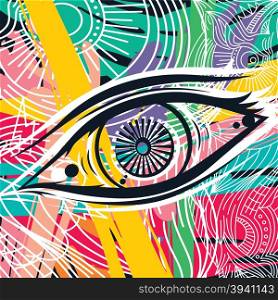 horus eye abstract art. horus eye abstract art theme vector illustration