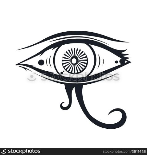 horus one eye theme vector art illustration. horus eye
