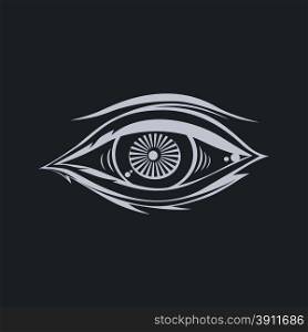 horus one eye theme vector art illustration. horus eye