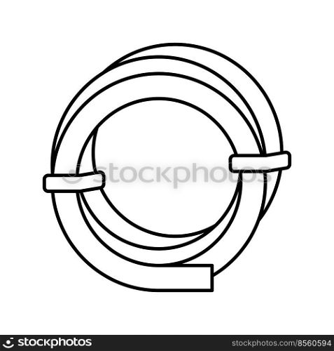 hose drip water irrigation line icon vector. hose drip water irrigation sign. isolated contour symbol black illustration. hose drip water irrigation line icon vector illustration