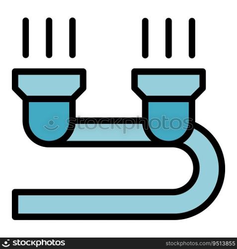 Hose irrigation icon outline vector. Water system. Farm automatic color flat. Hose irrigation icon vector flat