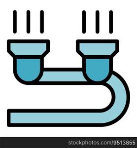 Hose irrigation icon outline vector. Water system. Farm automatic color flat. Hose irrigation icon vector flat