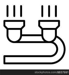 Hose irrigation icon outline vector. Water system. Farm automatic. Hose irrigation icon outline vector. Water system