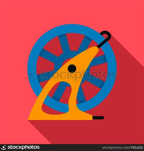 Hose wheel pool icon. Flat illustration of hose wheel pool vector icon for web design. Hose wheel pool icon, flat style