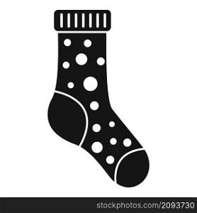 Hosiery icon simple vector. Winter sock. Wool item. Hosiery icon simple vector. Winter sock