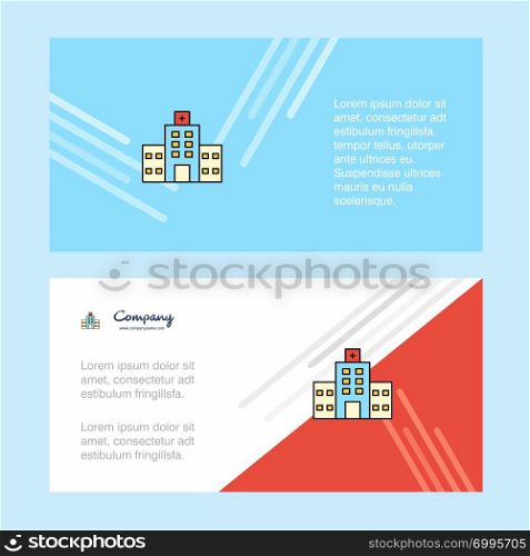 Hospital abstract corporate business banner template, horizontal advertising business banner.