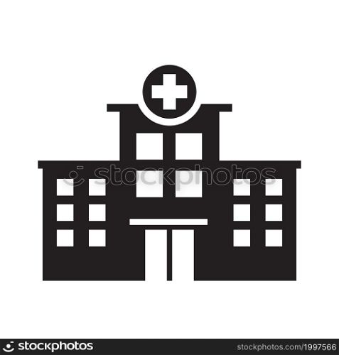 hospital building icon design illustration