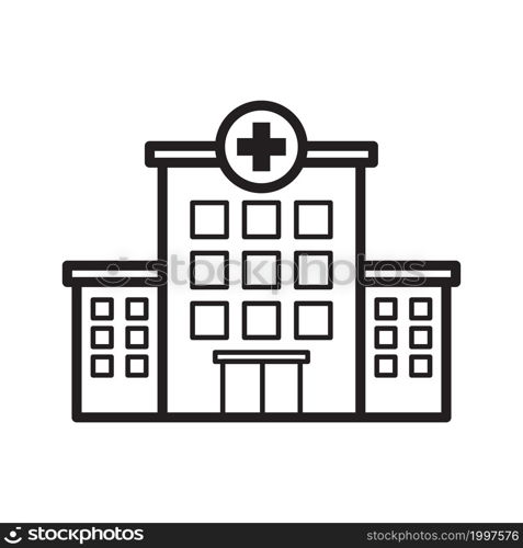 hospital building icon design illustration