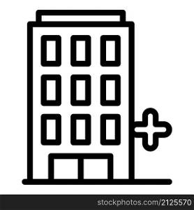 Hospital building icon outline vector. Medical clinic. City exterior health. Hospital building icon outline vector. Medical clinic