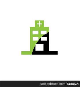 Hospital building icon template design vector