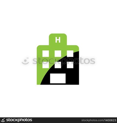 Hospital building icon template design vector