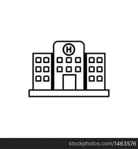 Hospital building icon vector logo