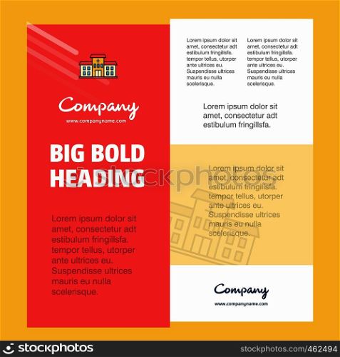 Hospital Business Company Poster Template. with place for text and images. vector background